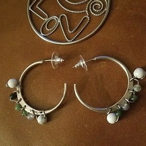 925 Silver & Gemstone hoops